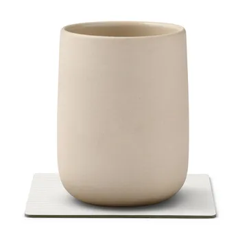 Corduroy glasunderlägg square - Pure white - LIND DNA