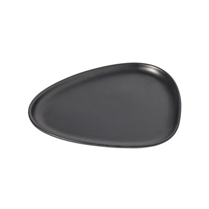 Curve Stoneware assiett 19x22 cm - Black - LIND DNA