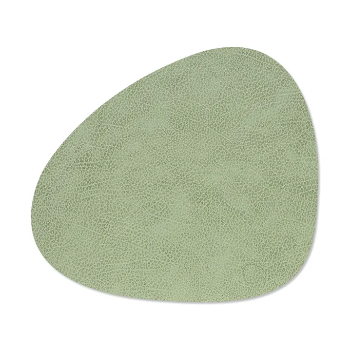 Hippo bordstablett curve M - Olive green, 35x31 cm - LIND DNA