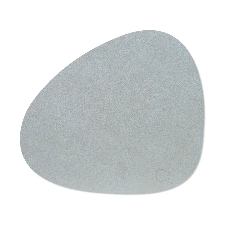 Hippo bordstablett curve M - Silver, 35x31 cm - LIND DNA