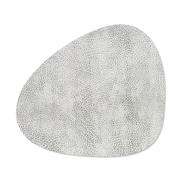 Hippo bordstablett curve M - White-grey, 35x31 cm - LIND DNA
