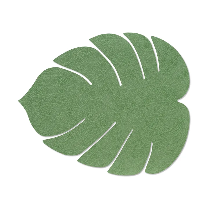 Monstera Leaf Hippo bordstablett L - Forest green, 42x35 cm - LIND DNA