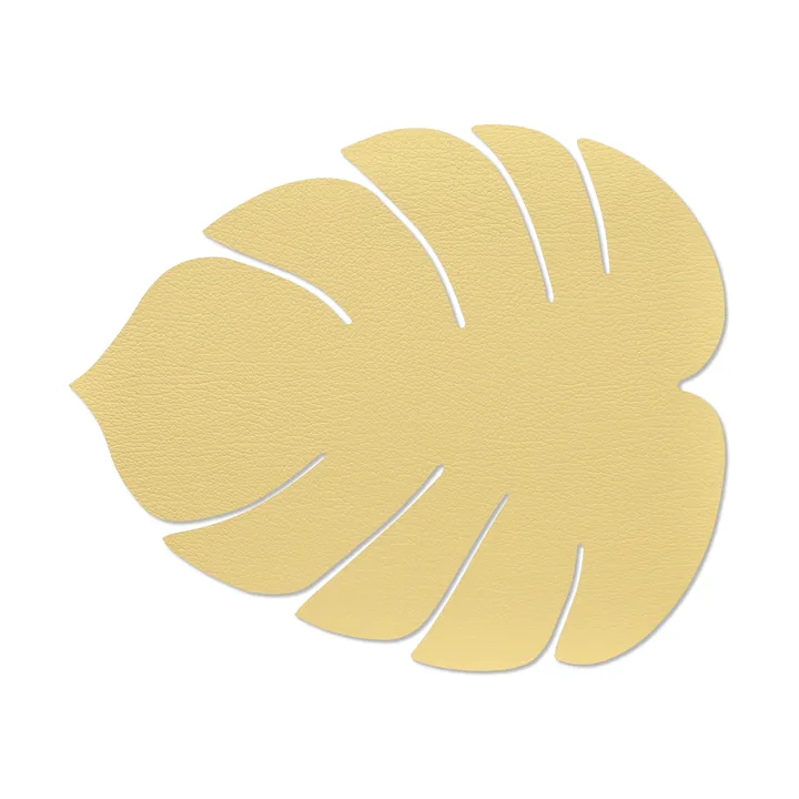 Monstera Leaf Hippo bordstablett L - Guld, 42x35 cm - LIND DNA