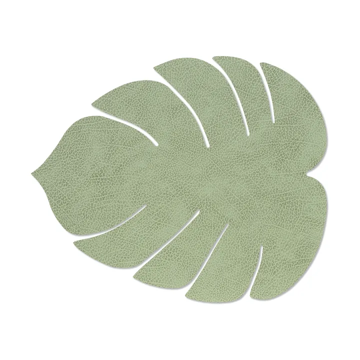 Monstera Leaf Hippo bordstablett L - Olivgrön, 42x35 cm - LIND DNA