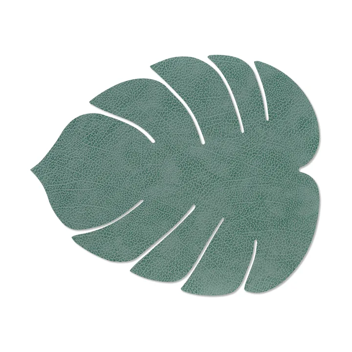 Monstera Leaf Hippo bordstablett L - Pastellgrön, 42x35 cm - LIND DNA