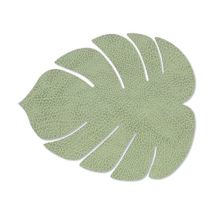 Monstera Leaf Hippo bordstablett S - Olivgrön, 26x22 cm - LIND DNA