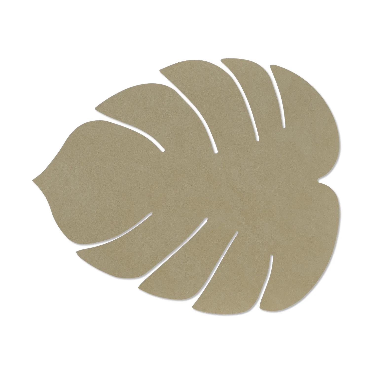 Monstera Leaf Nupo bordstablett L, Herbal dust, 42x35 cm LIND DNA