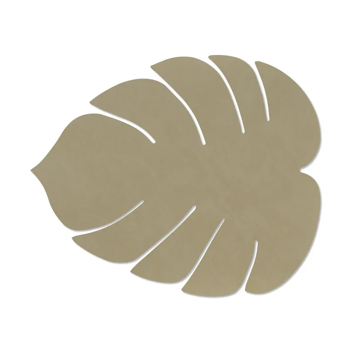 Monstera Leaf Nupo bordstablett L - Herbal dust, 42x35 cm - LIND DNA