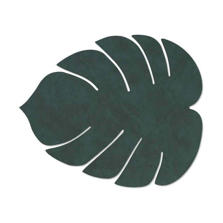 Monstera Leaf Nupo bordstablett L - Mörkgrön, 42x35 cm - LIND DNA