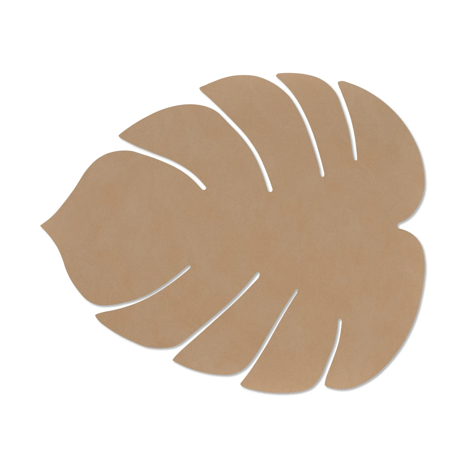 LIND DNA Monstera Leaf Nupo bordstablett L Nougat, 42x35 cm