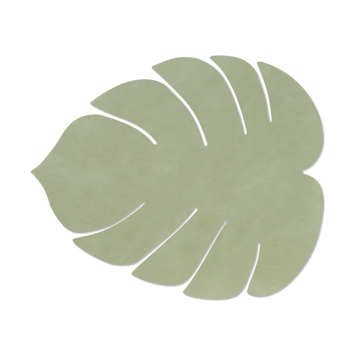 Monstera Leaf Nupo bordstablett L - Olivgrön, 42x35 cm - LIND DNA