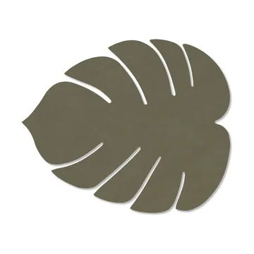 Monstera Leaf Nupo bordstablett S - Army green, 26x22 cm - LIND DNA