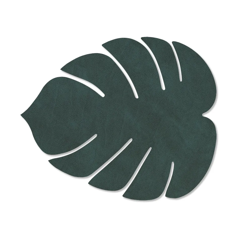 Monstera Leaf Nupo bordstablett S, Mörkgrön, 26x22 cm LIND DNA
