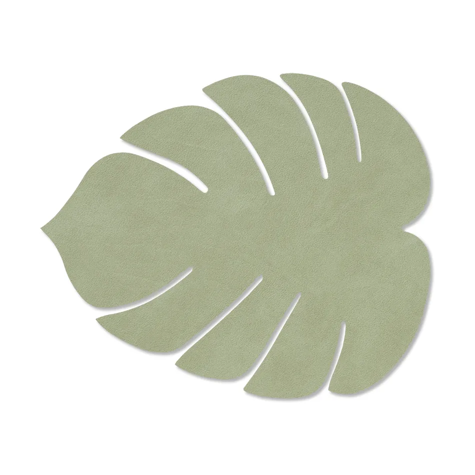 LIND DNA Monstera Leaf Nupo bordstablett S Olivgrön, 26x22 cm