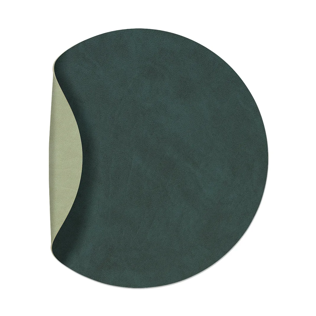 LIND DNA Nupo bordstablett circle vändbar M 1 st Dark green-olive green, Ø30 cm
