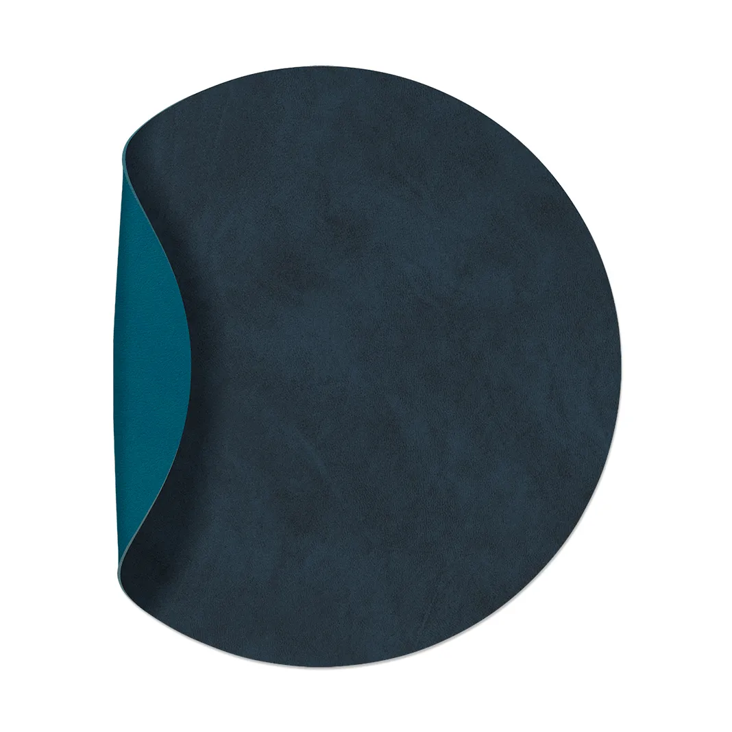 LIND DNA Nupo bordstablett circle vändbar M 1 st Midnight blue-petrol, Ø30 cm