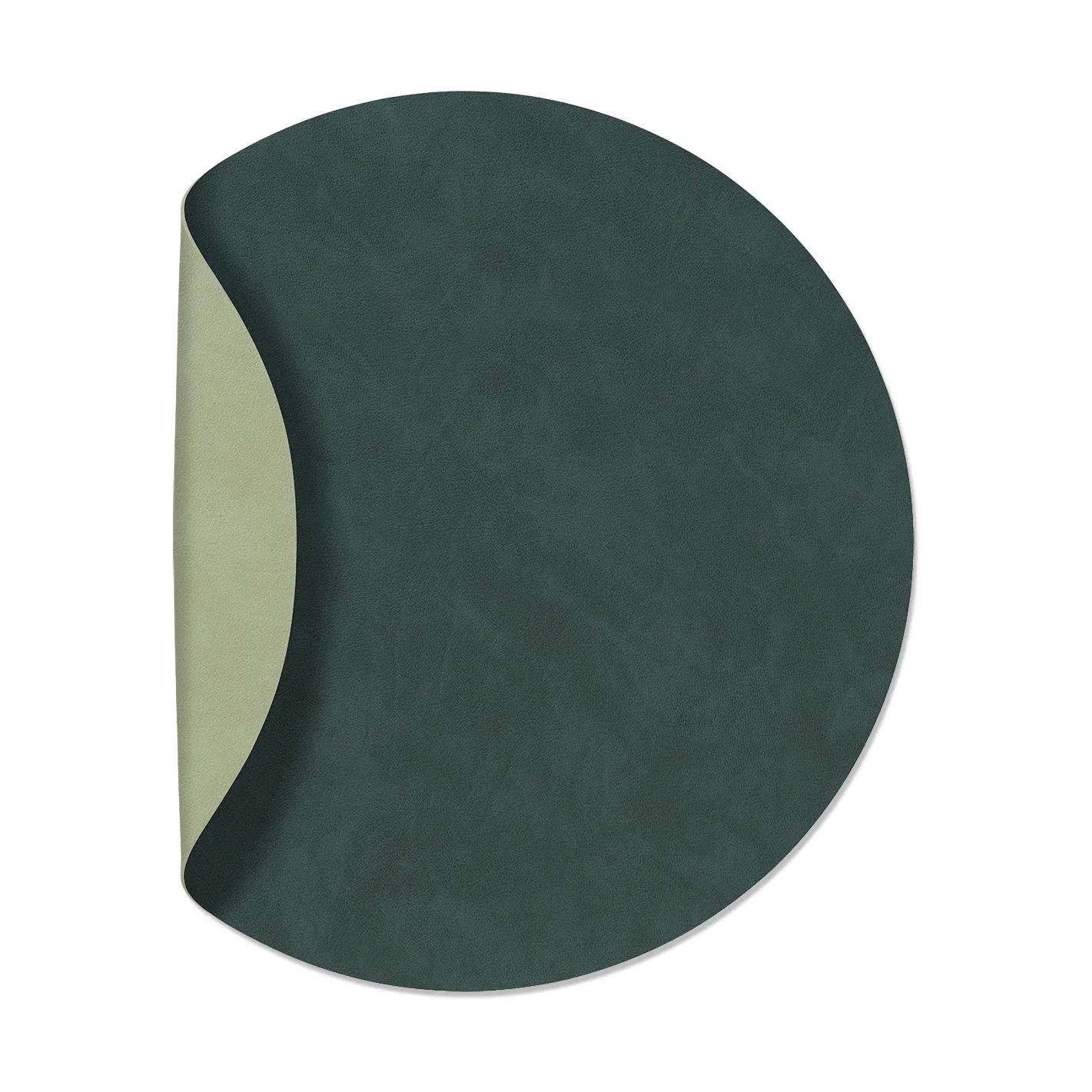 LIND DNA Nupo bordstablett circle vändbar XL 1 st Dark green-olive green, Ø40 cm
