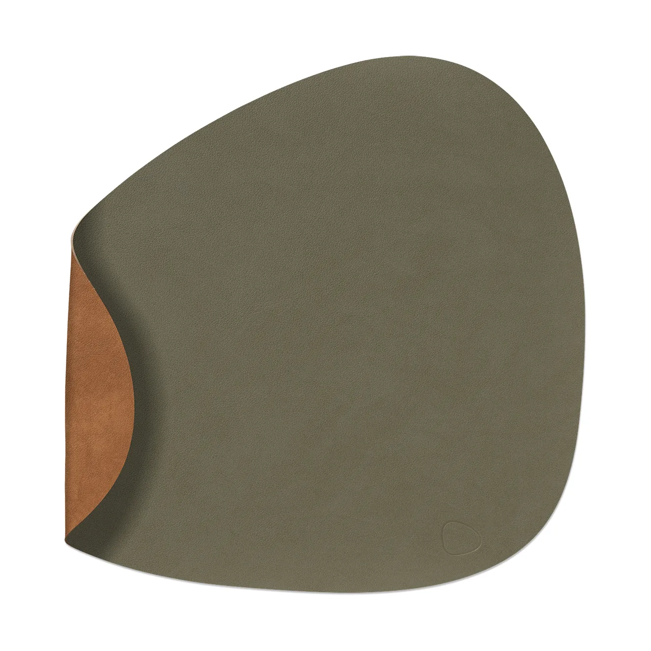 Nupo bordstablett vändbar curve L 1 st, Army green-nature, 44x37 cm LIND DNA