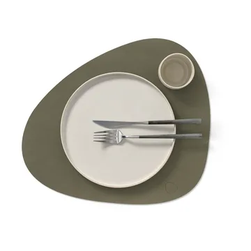 Nupo bordstablett vändbar curve L 1 st - Army green-nature, 44x37 cm - LIND DNA