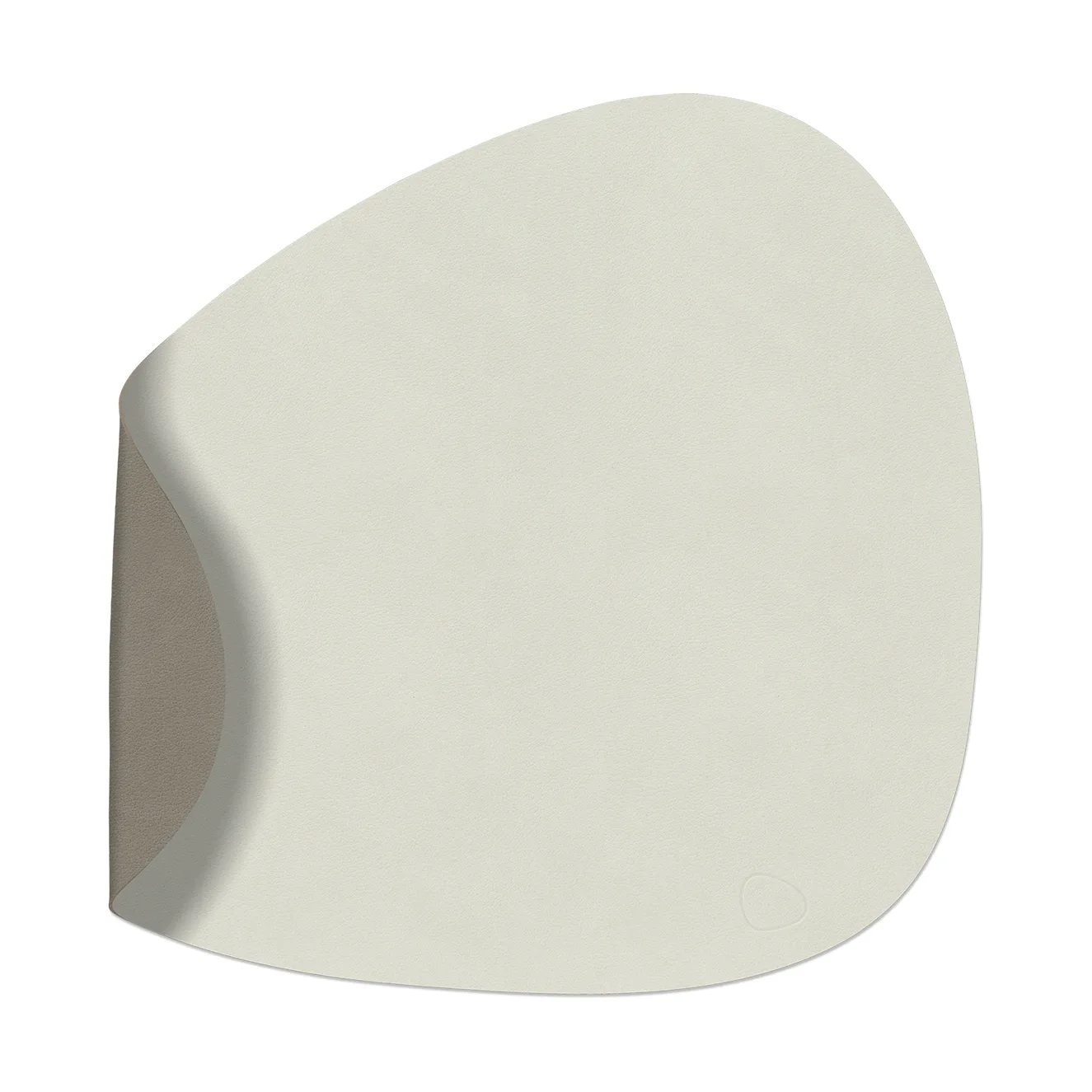LIND DNA Nupo bordstablett vändbar curve L 1 st Linen-flint grey, 44x37 cm