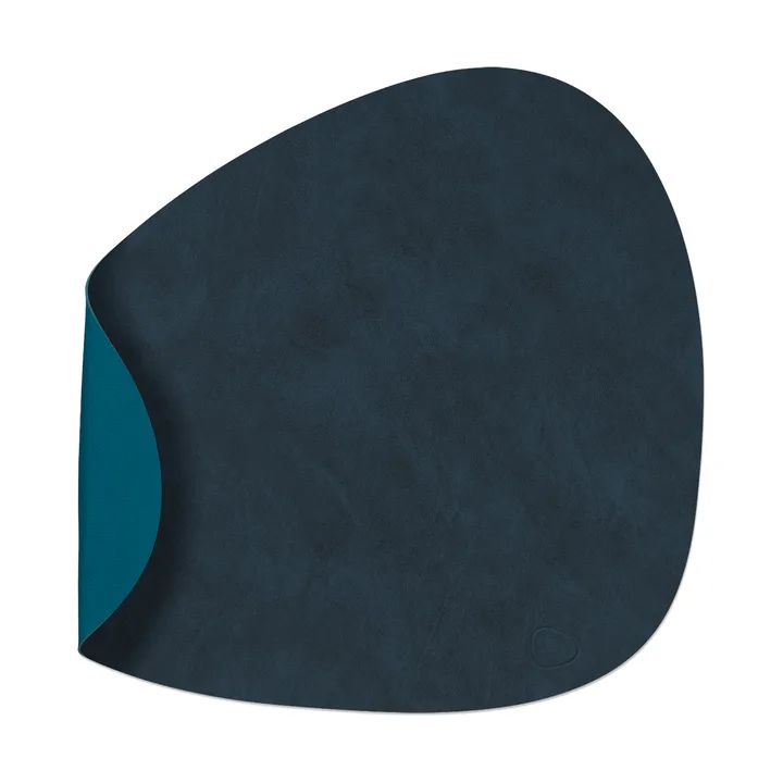 Nupo bordstablett vändbar curve L 1 st - Midnight blue-petrol, 44x37 cm - LIND DNA