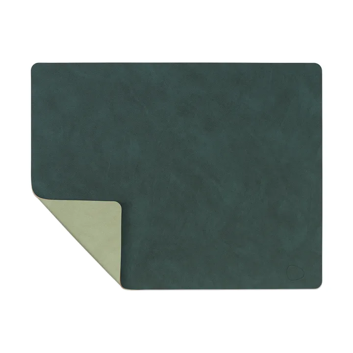 Nupo bordstablett vändbar square L 1 st - Dark green-olive green, 45x37 cm - LIND DNA