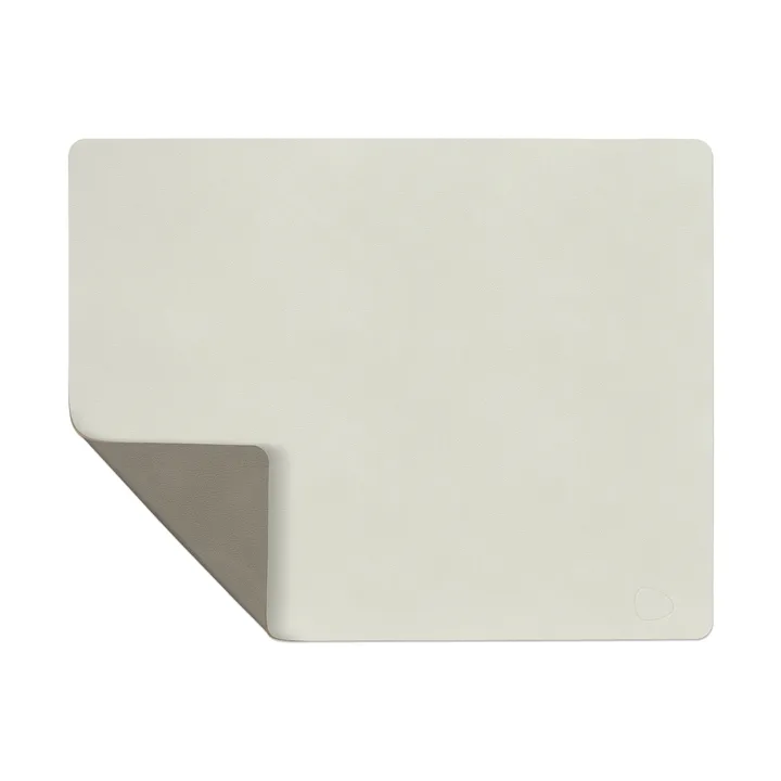 Nupo bordstablett vändbar square L 1 st - Linen-flint grey, 45x35 cm - LIND DNA