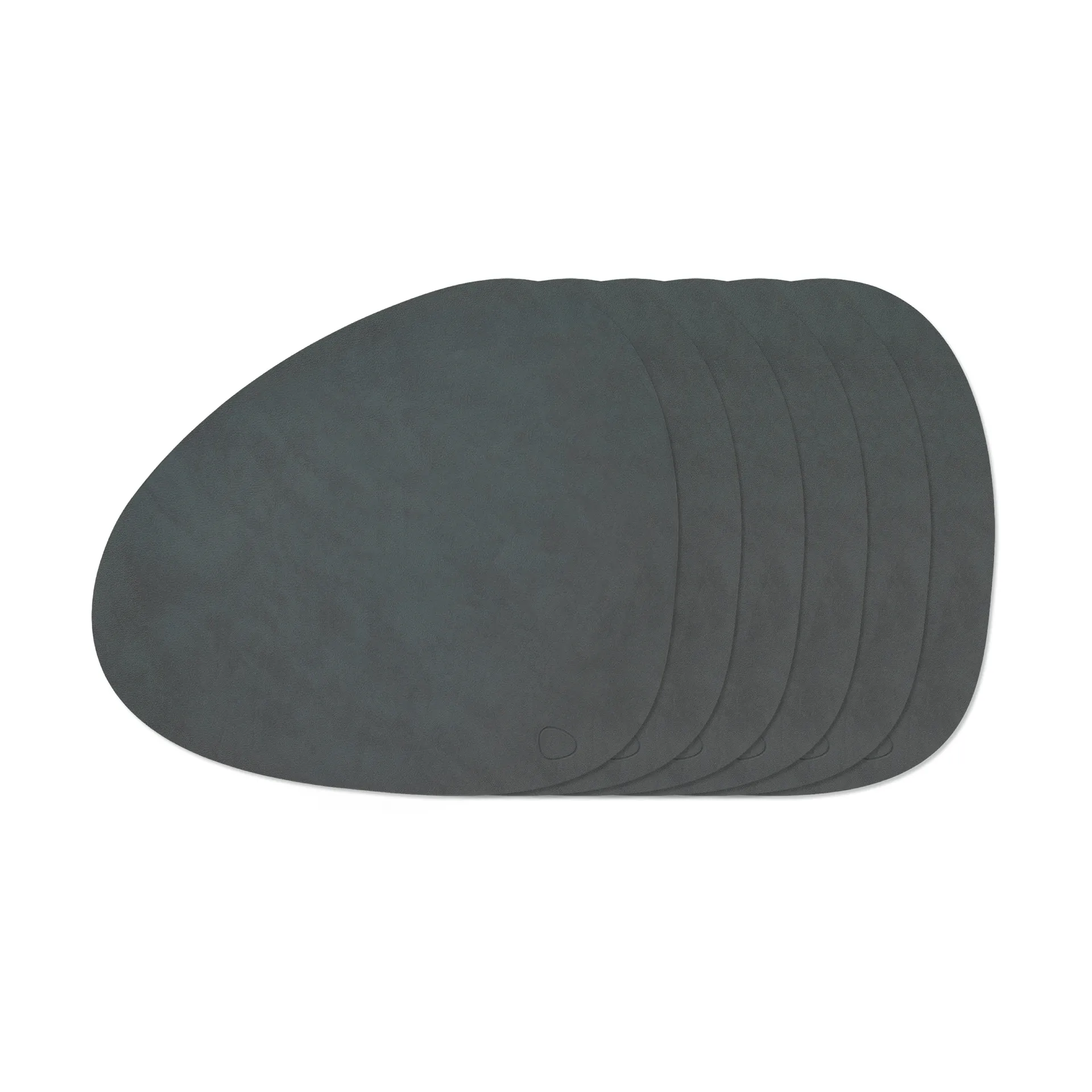 LIND DNA Nupo Curve bordstablettset Anthracite, 6-pack, 44x37 cm