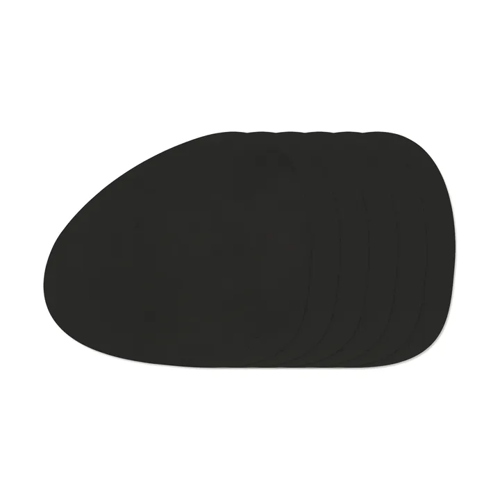 Nupo Curve bordstablettset - Black Ink, 6-pack, 44x37 cm - LIND DNA