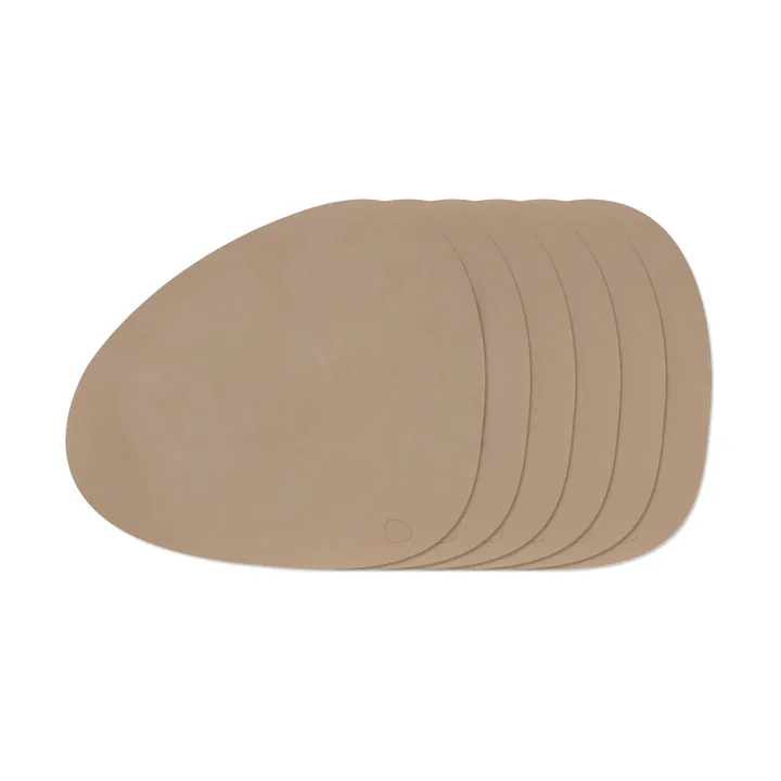 Nupo Curve bordstablettset - Clay Brown, 6-pack - LIND DNA