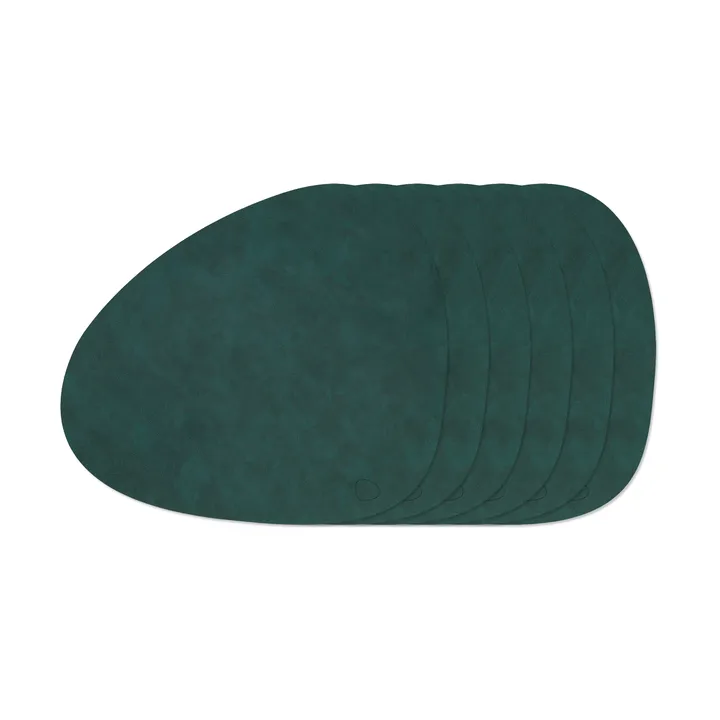 Nupo Curve bordstablettset - Dark Green, 6-pack - LIND DNA