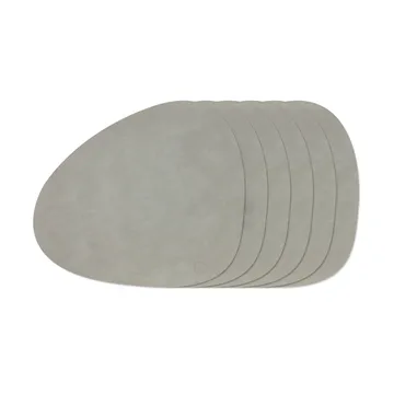 Nupo Curve bordstablettset - Light Grey, 6-pack, 44x37 cm - LIND DNA