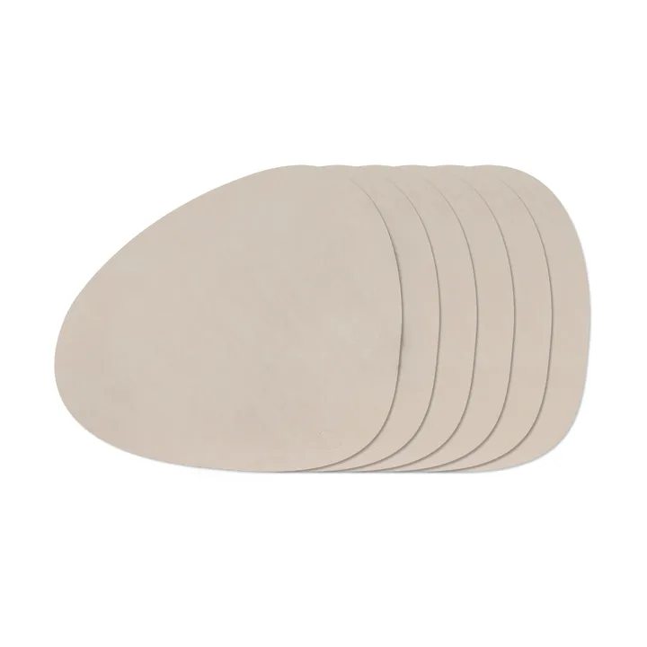 Nupo Curve bordstablettset - Oyster White, 6-pack - LIND DNA