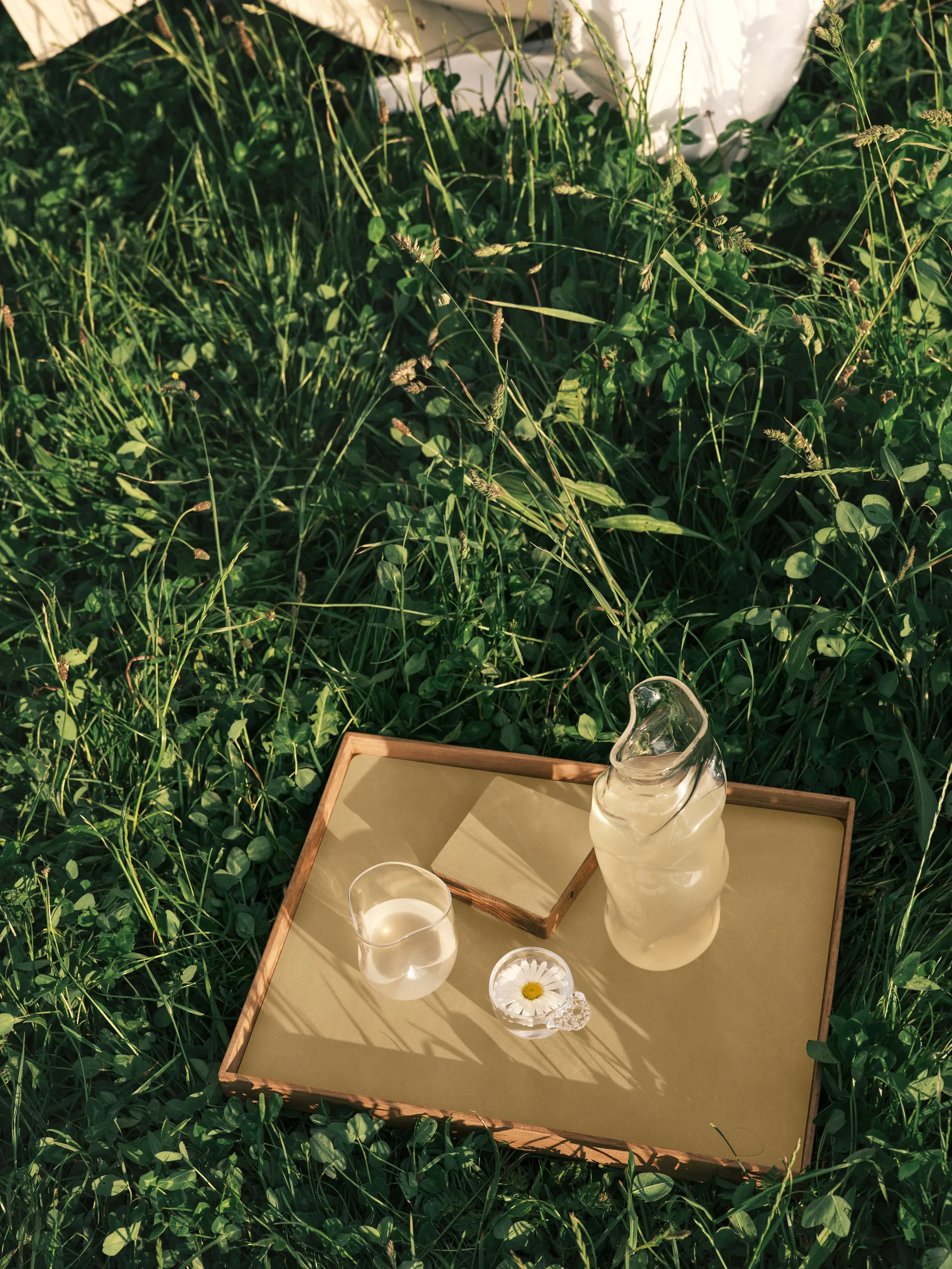 Wood Box förvaring till glasunderlägg, Nature-oak, square, S LIND DNA