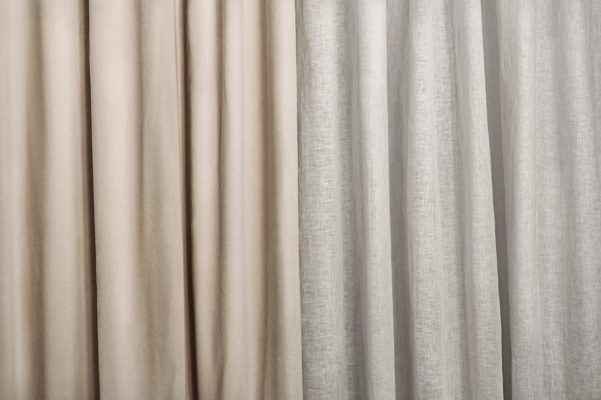 Intermezzo gardin, Gräddig beige Linum