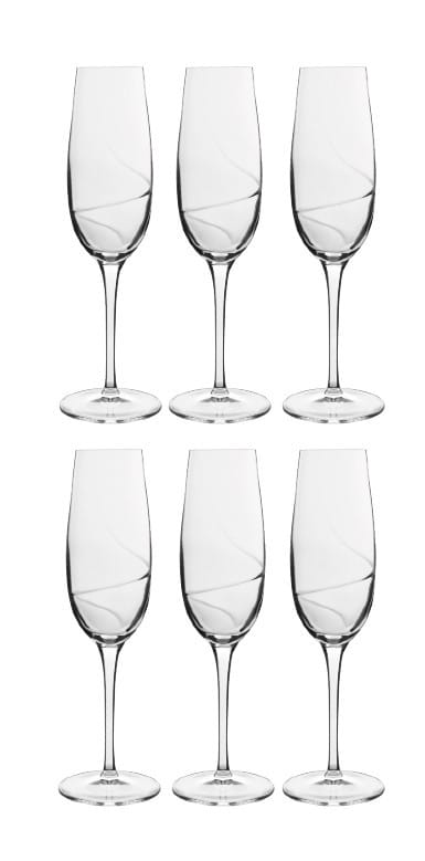 Aero champagneglas 6-pack, 23,5 cl Luigi Bormioli