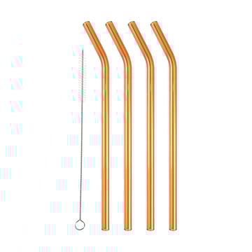 Lyngby Glas Lyngby Glas sugrör 21,5 cm 4-pack Amber