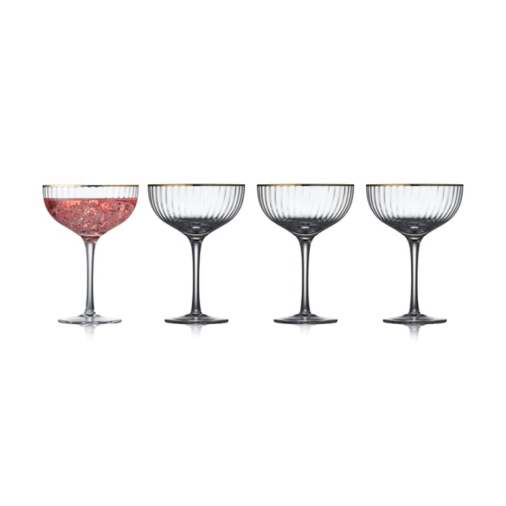 Palermo Gold cocktailglas 31,5 cl 4-pack - Klar-guld - Lyngby Glas