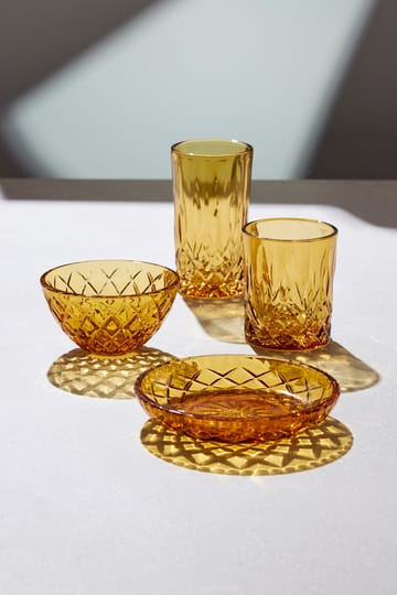 Sorrento assiett Ø16 cm 4-pack - Amber - Lyngby Glas