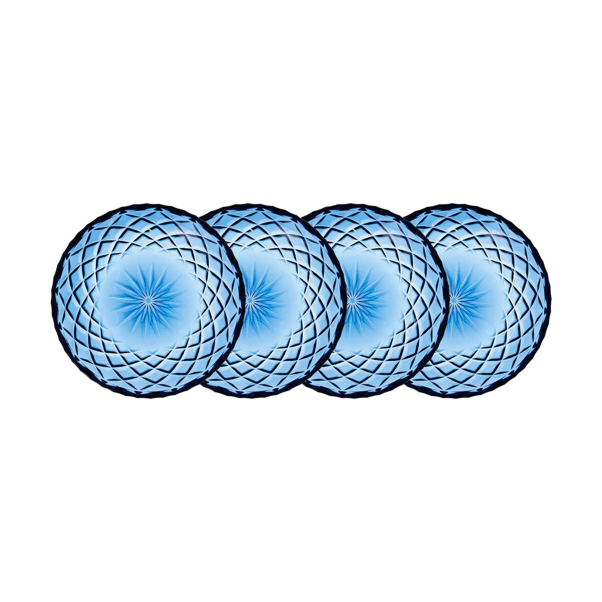 Sorrento assiett Ø16 cm 4-pack, Blå Lyngby Glas