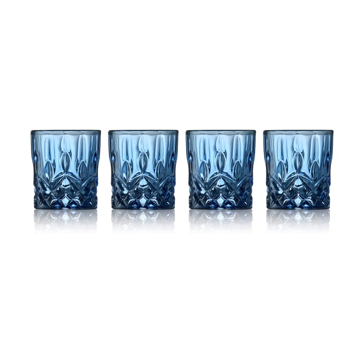 Sorrento shotglas 4 cl 4-pack, Blå Lyngby Glas