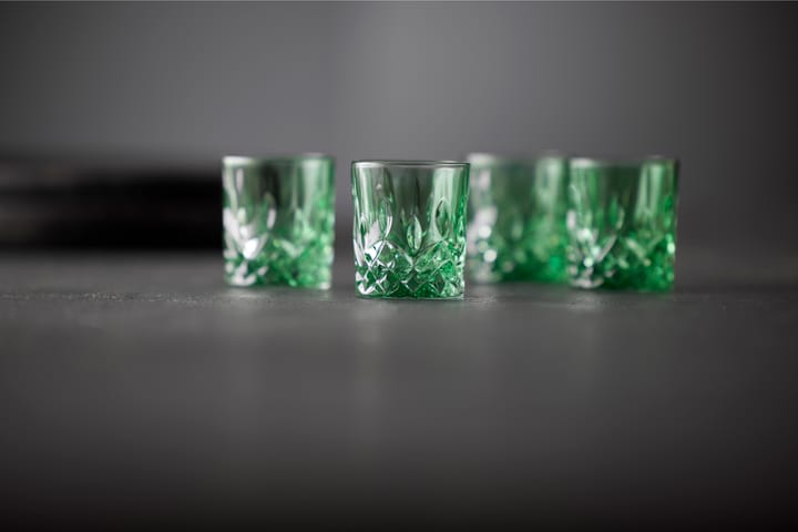 Sorrento shotglas 4 cl 4-pack, Grön Lyngby Glas