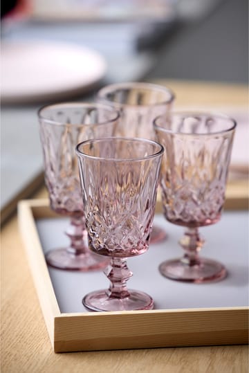 Sorrento vinglas 29 cl 4-pack - Pink - Lyngby Glas