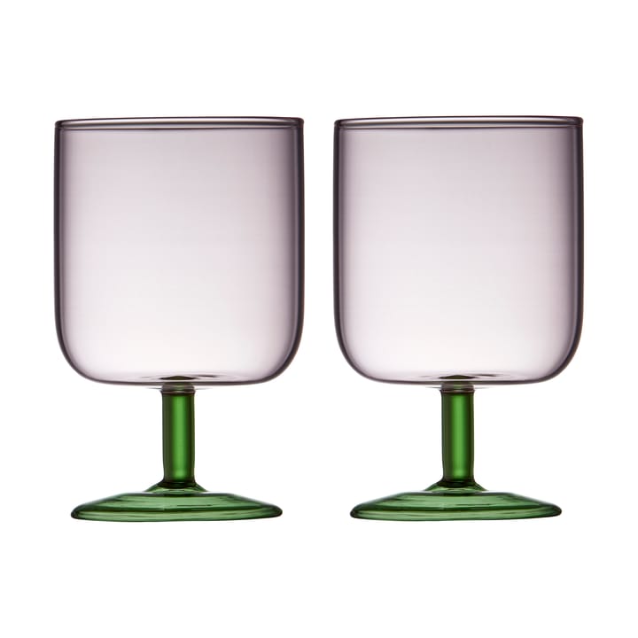 Torino vinglas 30 cl 2-pack, Pink-green Lyngby Glas