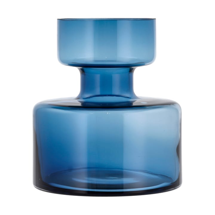Tubular vas glas 20 cm, Blå Lyngby Glas