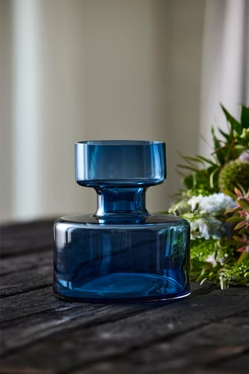 Tubular vas glas 20 cm - Blå - Lyngby Glas