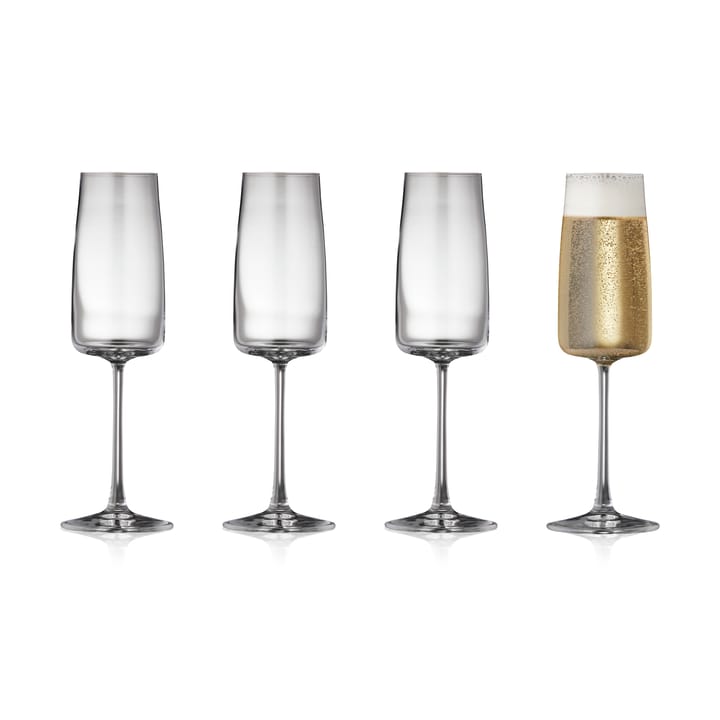 Zero champagneglas 30 cl 4-pack - Kristall - Lyngby Glas