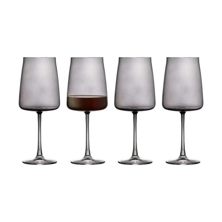 Zero rödvinsglas 54 cl 4-pack - Smoke - Lyngby Glas