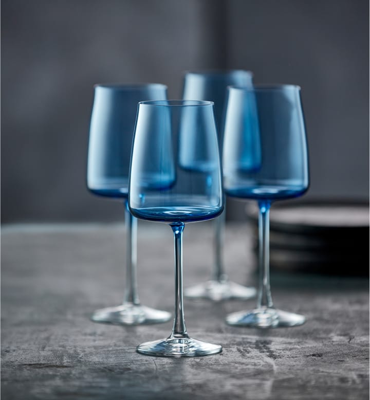 Zero vitvinsglas 43 cl 4-pack, Blue Lyngby Glas
