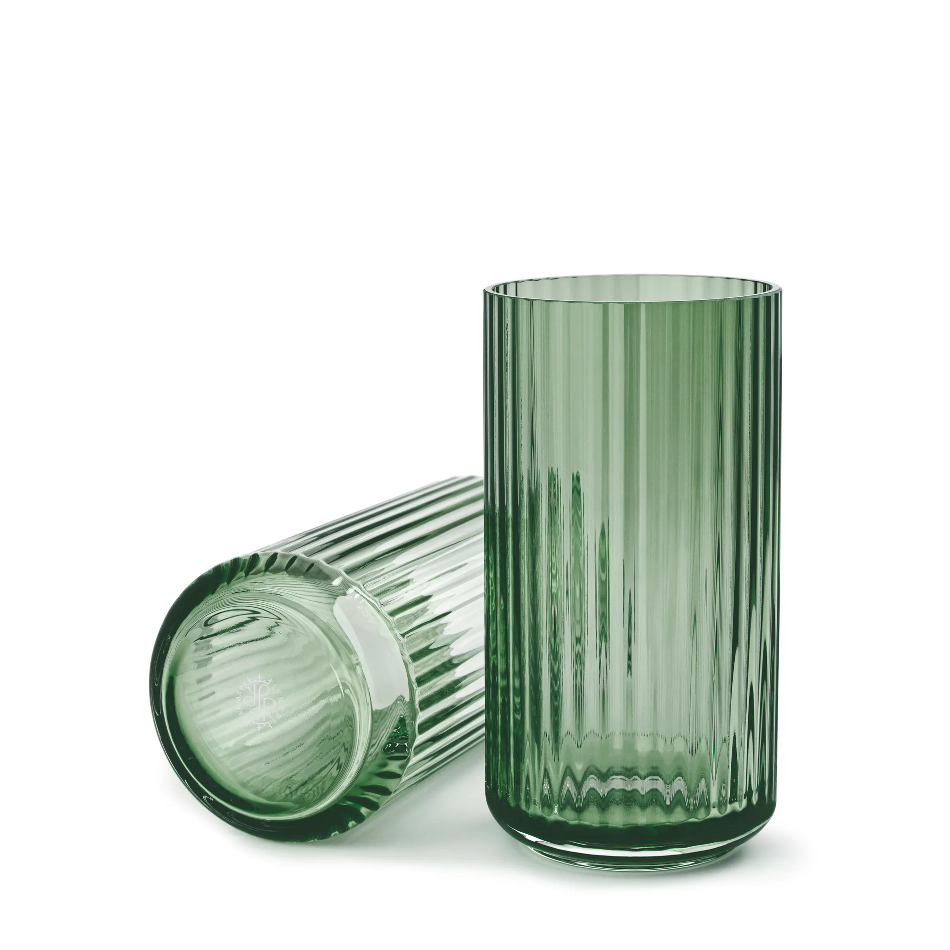 Lyngby vas glas grön, 20 cm Lyngby Porcelæn